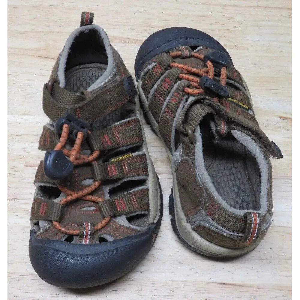 KEEN‎ Newport H2 Jr Waterproof Sandals Kids 10 Brown Beach Lake Pool Shoes